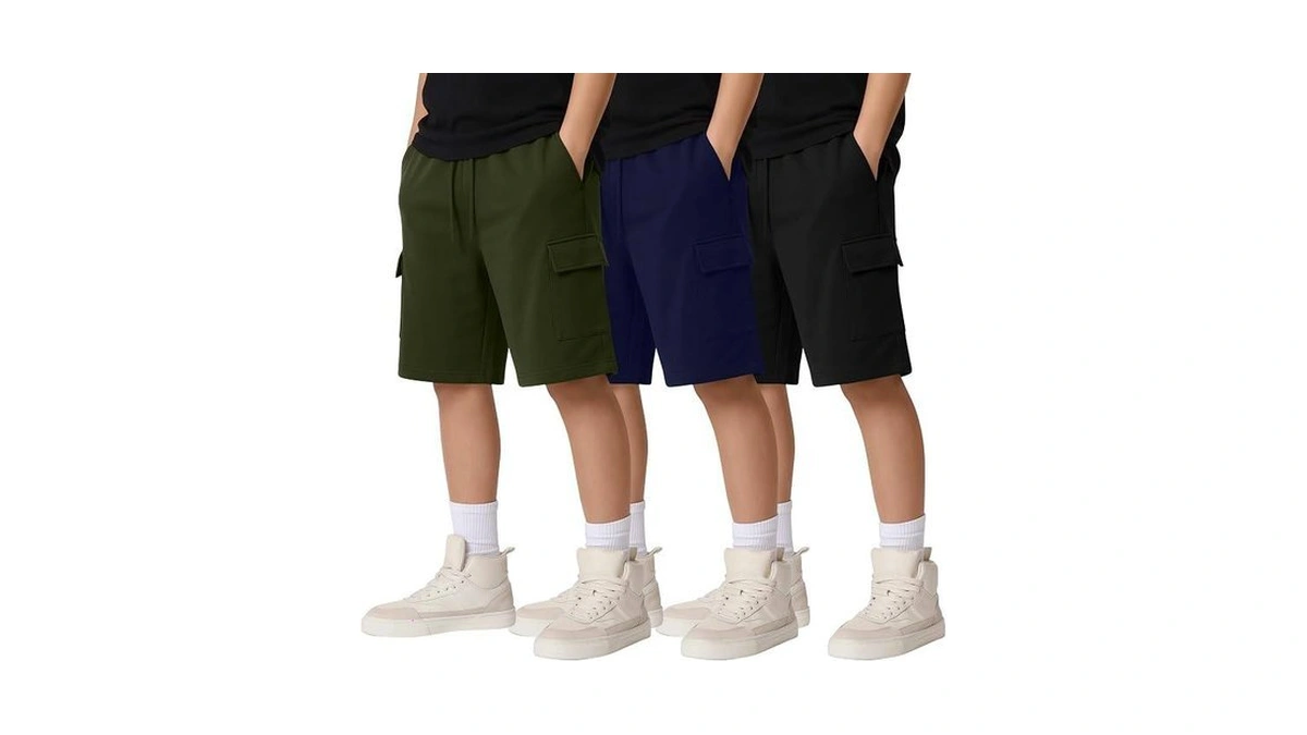 Amazon : Mumucove 3 Pcs Boys Cargo Shorts Drawstr