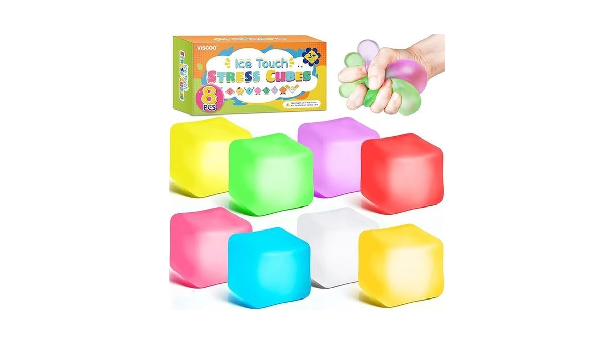 Viscoo 8 Pack Stress Cube,slow Rising Ice Cube Stress Balls