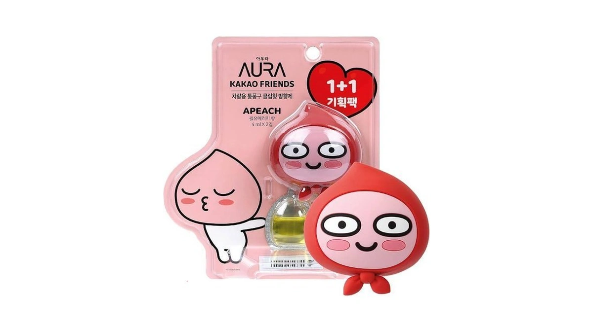 Aura Car Air Freshener Vent Clip, Apeach (will You Marry