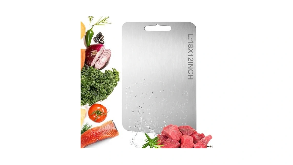 Uuyyclb Titanium Cutting Board, Double-sided, Non-slip