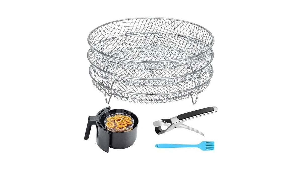 Air Fryer Accessories - Three Stackable Dehydrator Racks For Ninja,