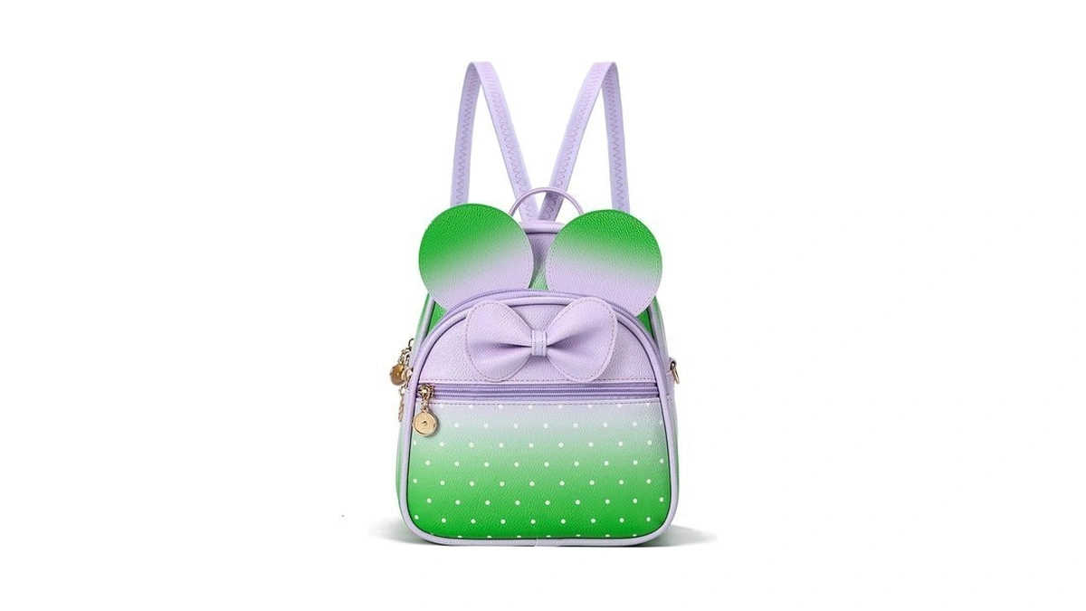 Kl928 Girls Mini Backpack Bowknot Polka Dot Cute Small Daypacks
