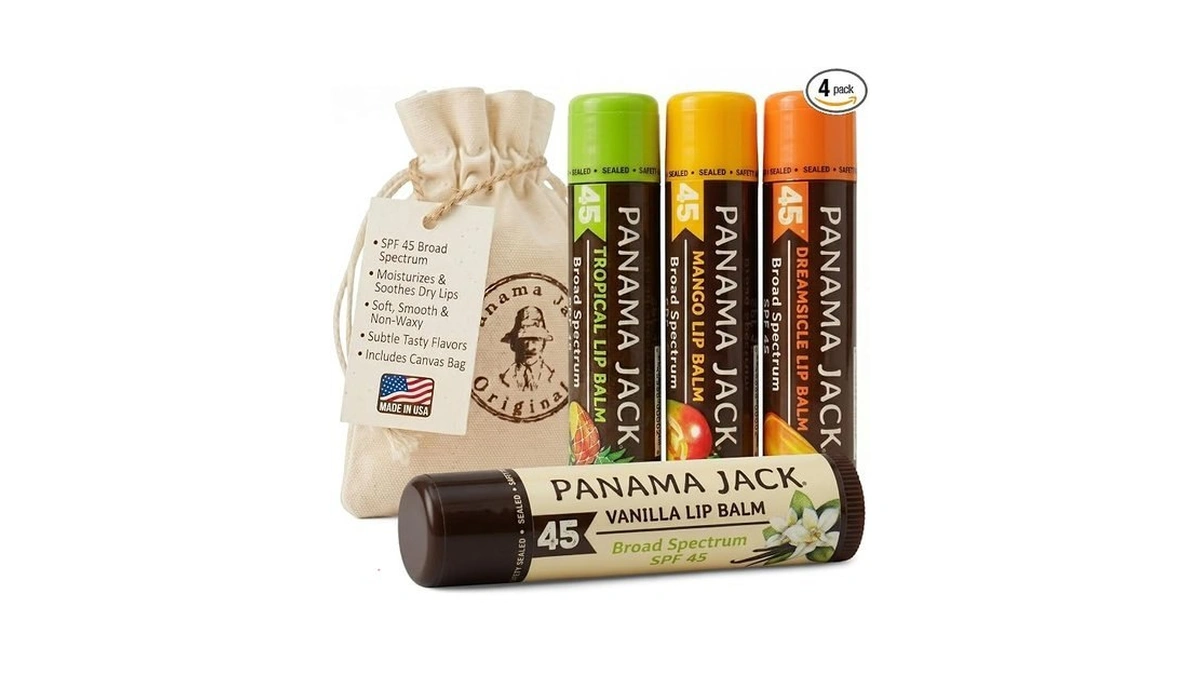 Panama Jack Sunscreen Lip Balm - Spf 45, Flavor Pack,