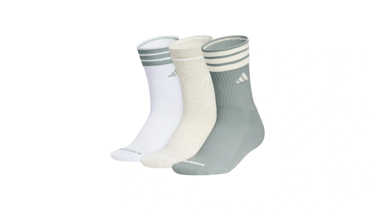 Adidas Women's Cushioned Crew Socks (3 Pairs) Durable & Comfortable,