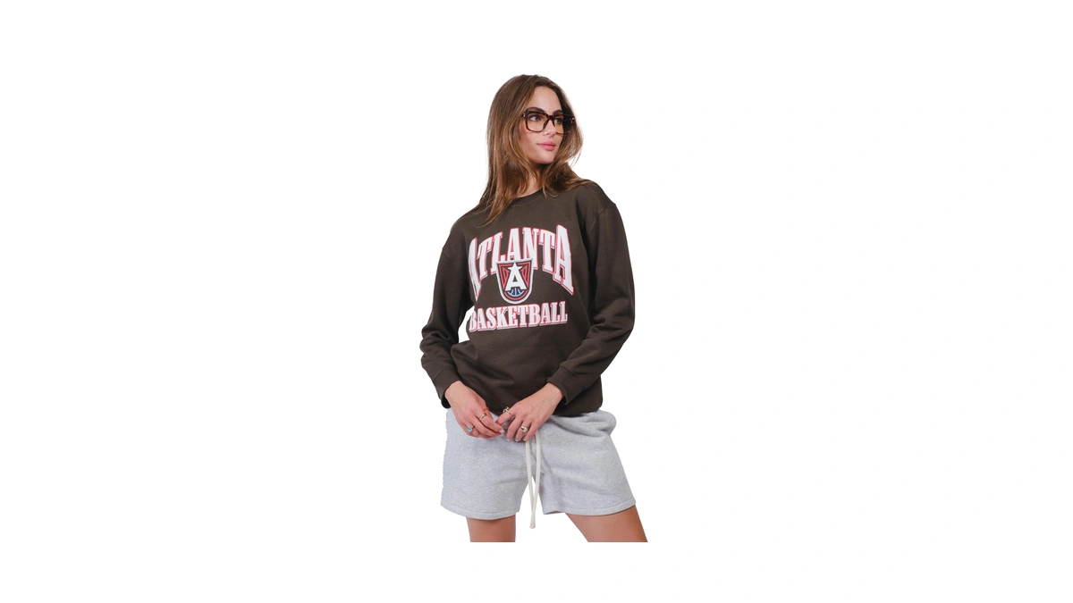 Ultra Game Wnba Official Womens Super Soft Oversized Crew Sweatshirt,