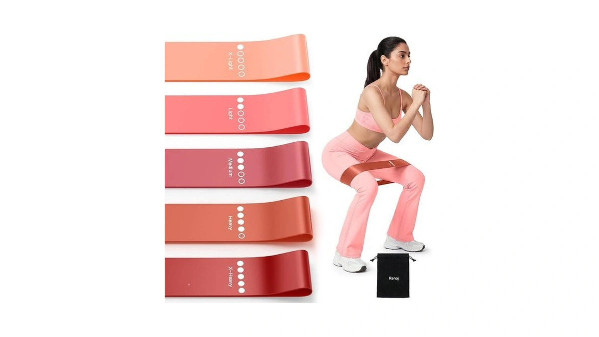 Resistance Bands For Working Out, 5-pack Elastic Exercise Bands For