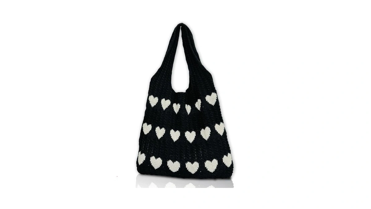 Amazon code: Cunggi Knitted Heart Tote Bag For Women,