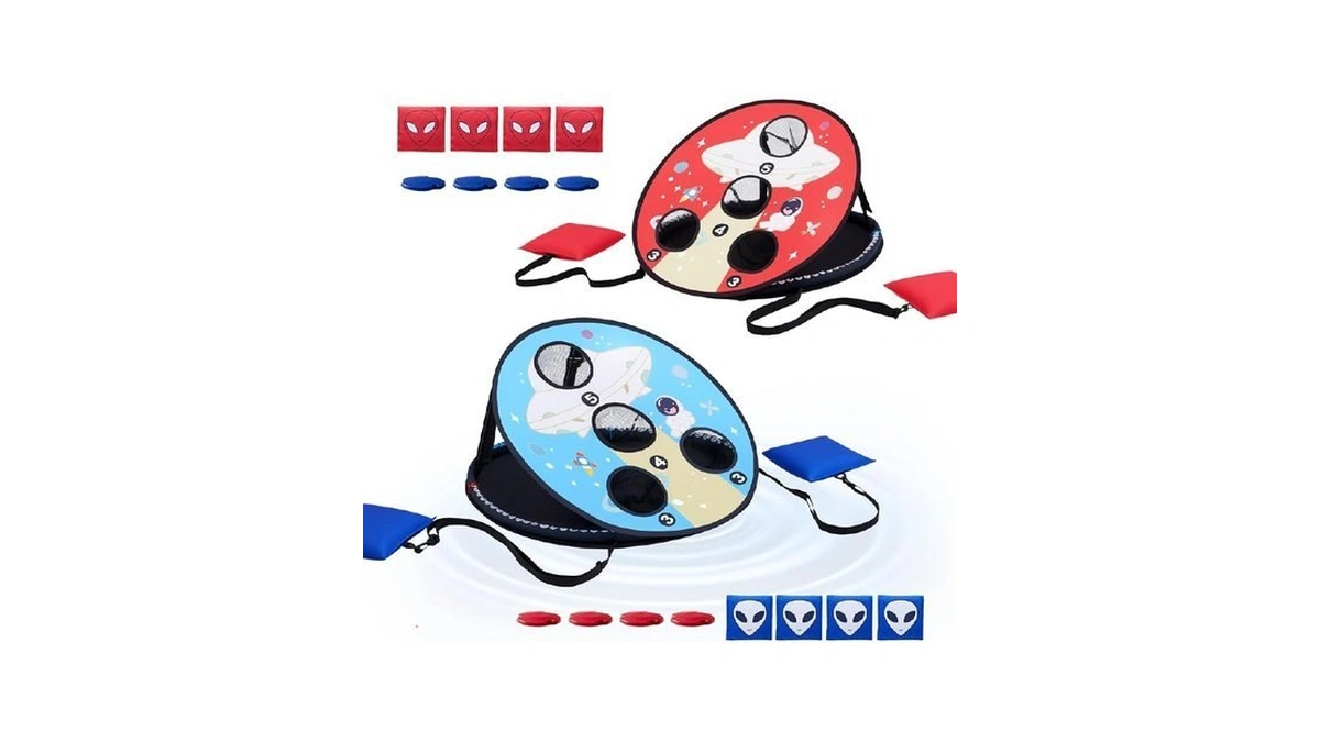 Pool Cornhole Board Set, Corn Hole Games Floating For Adults,