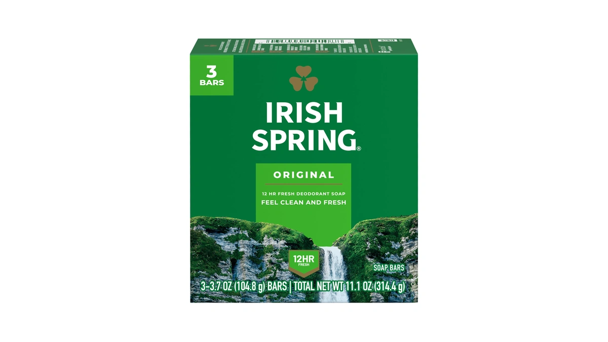 Irish Spring Bar Soap For Men, Original Clean, Smell Fresh