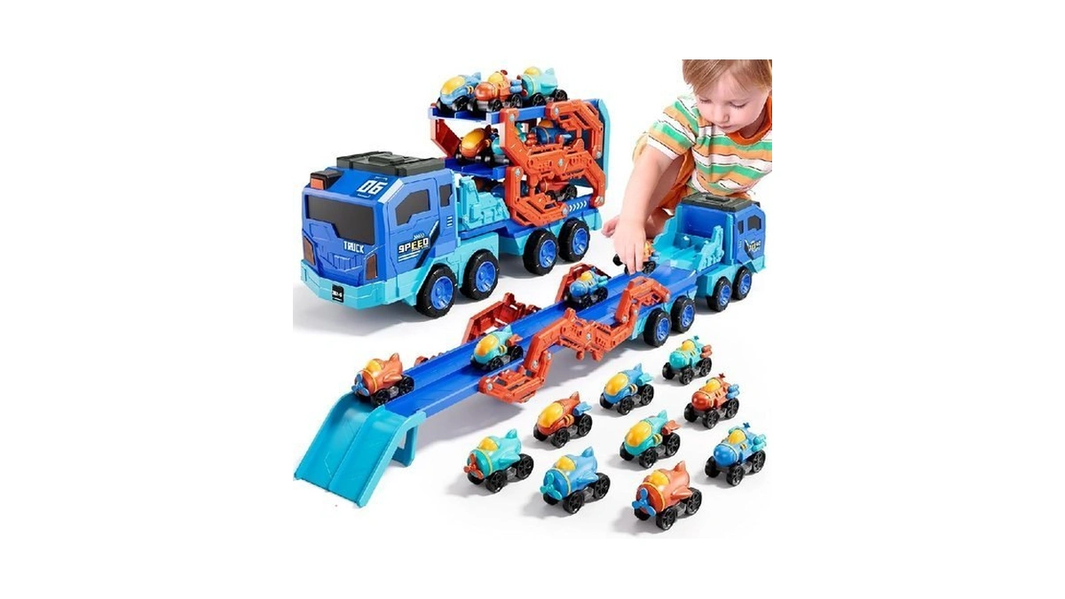 Ihaha 10-in-1 Toddler Foldable Carrier Space Truck Toys For Kids