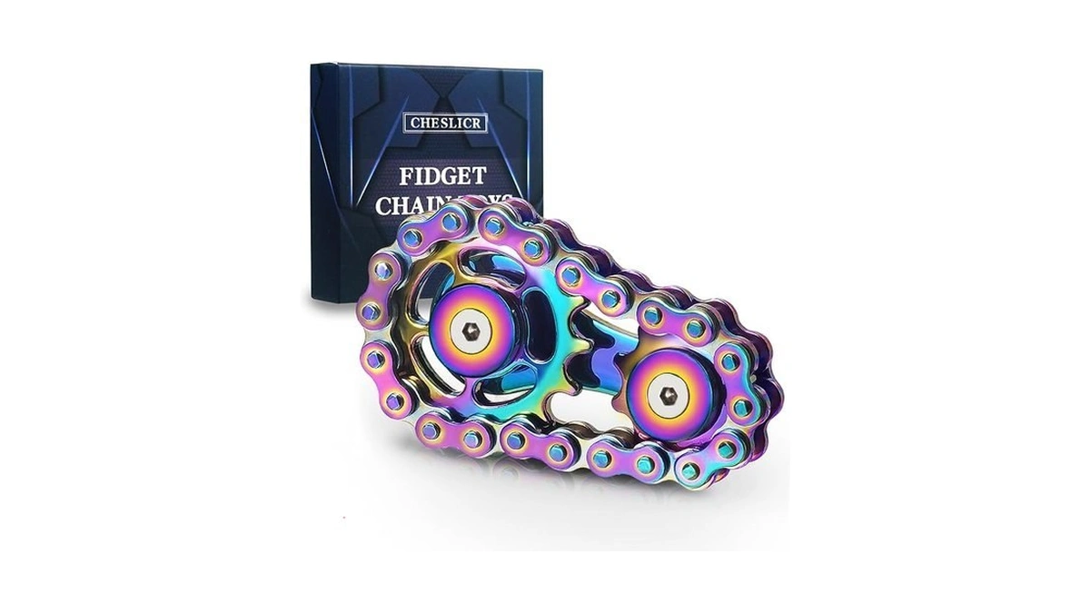 Fidget Spinner Toys For Teens Boys Adults Metal Bike Chain
