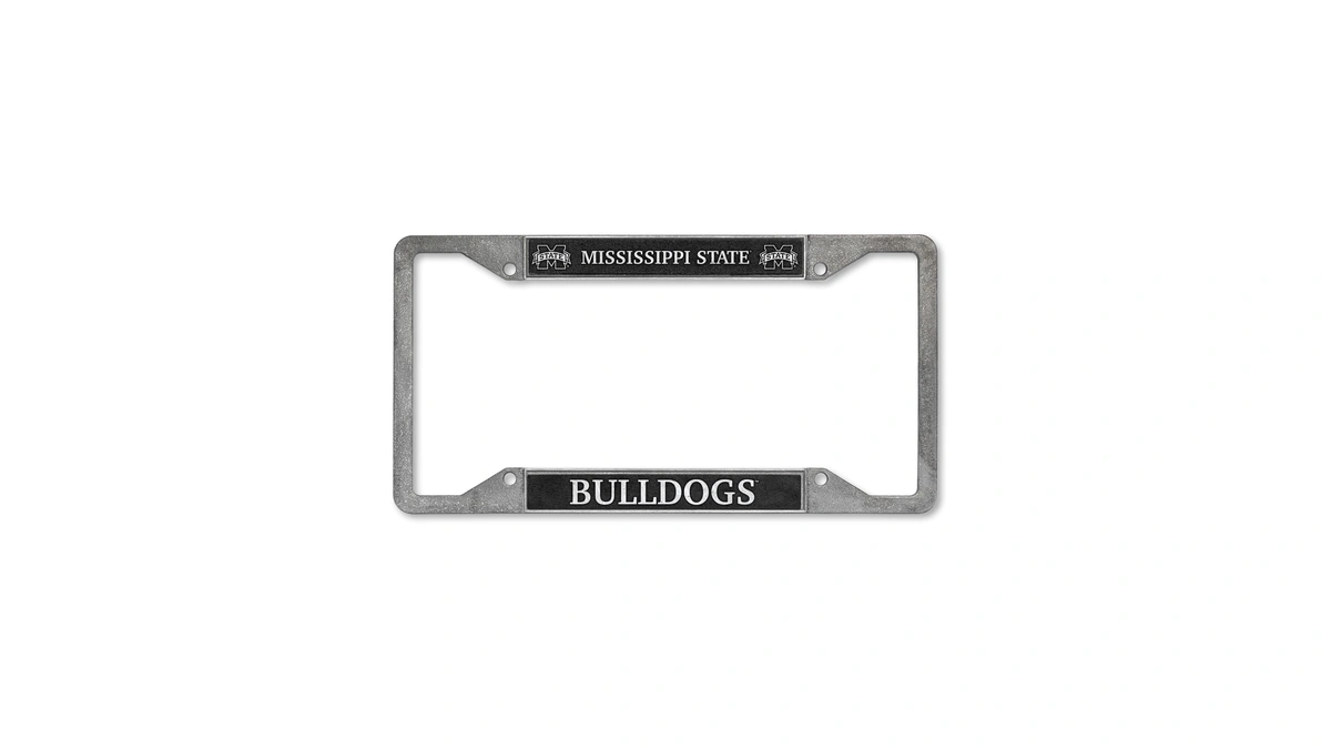 Rico Industries Ncaa Mississippi State Bulldogs Pewter License Plate Frame