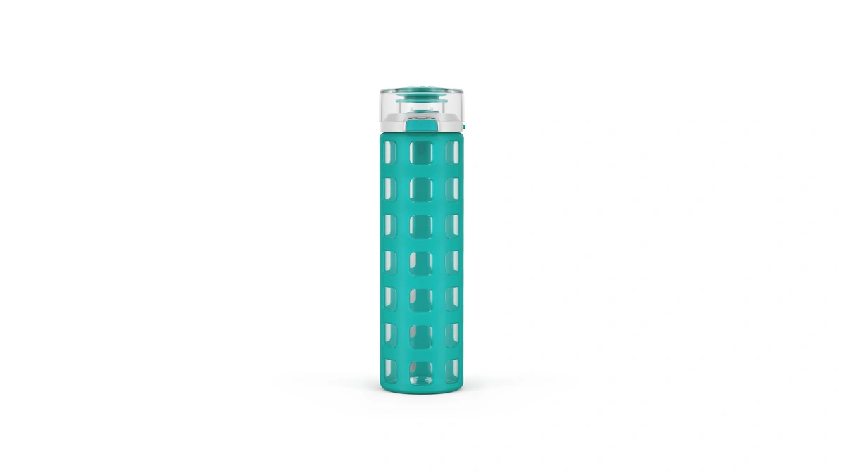 Ello Syndicate 20oz Glass Water Bottle With Flip Lid And