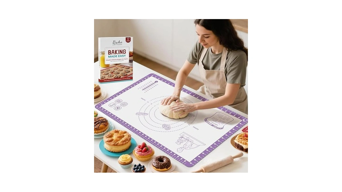 Non Stick Silicone Pastry Mat For Dough Rolling, Silicone Baking