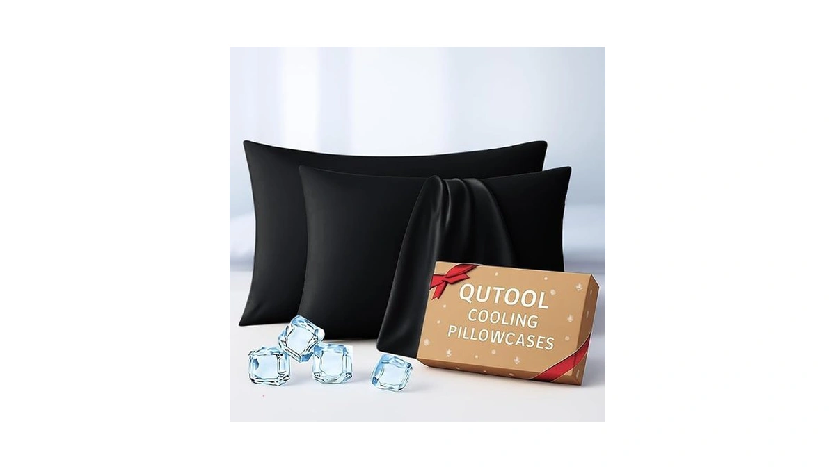 Luxury Cooling Pillowcases King Size 2 Pack, Q-max>0.4 Cool Touch