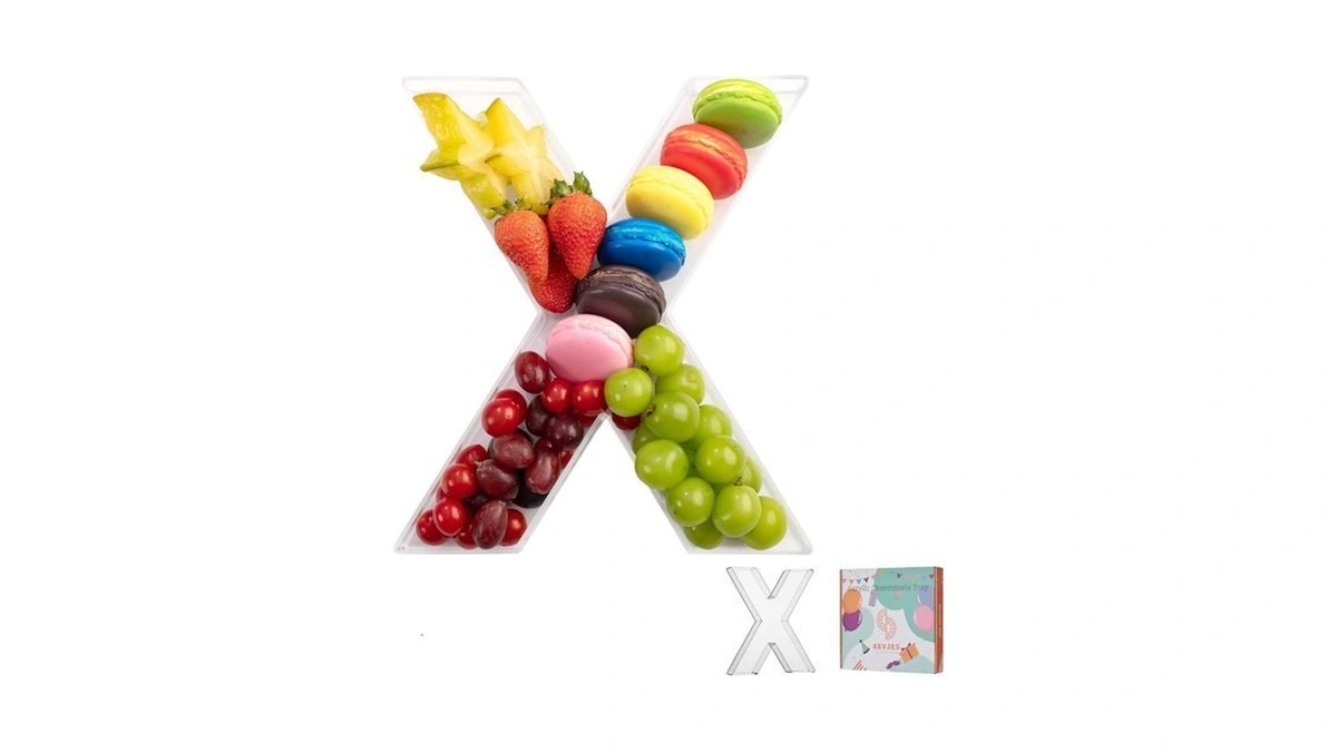 11" Clear Acrylic Letter & Number Charcuterie Tray-reusable Fillable Alphabet