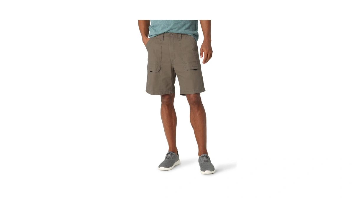 Wrangler Authentics Men's Canvas Utility Hiker Short, Earth Green, 40