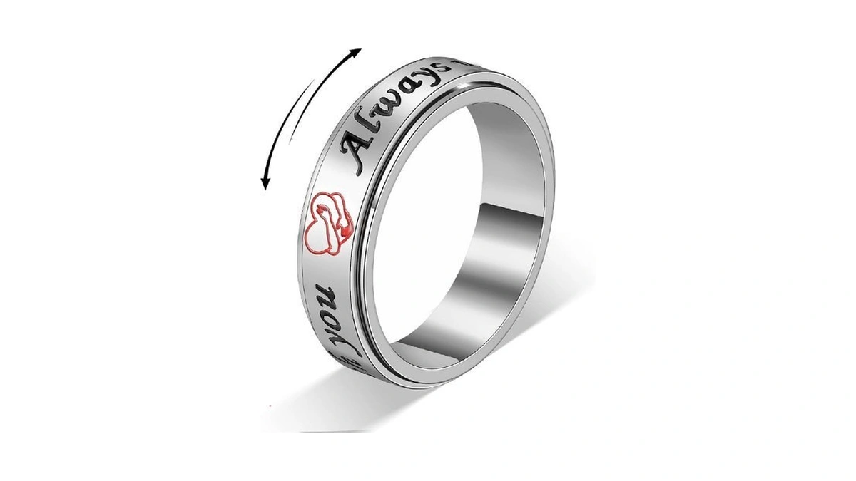 Yellovevey Fidget Spinner Ring For Women - 18k Gold Plated