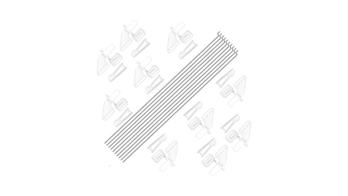 Wmycongcong 10 Pcs 1.2x210mm Steel Pushrods Parts + 10 Pcs