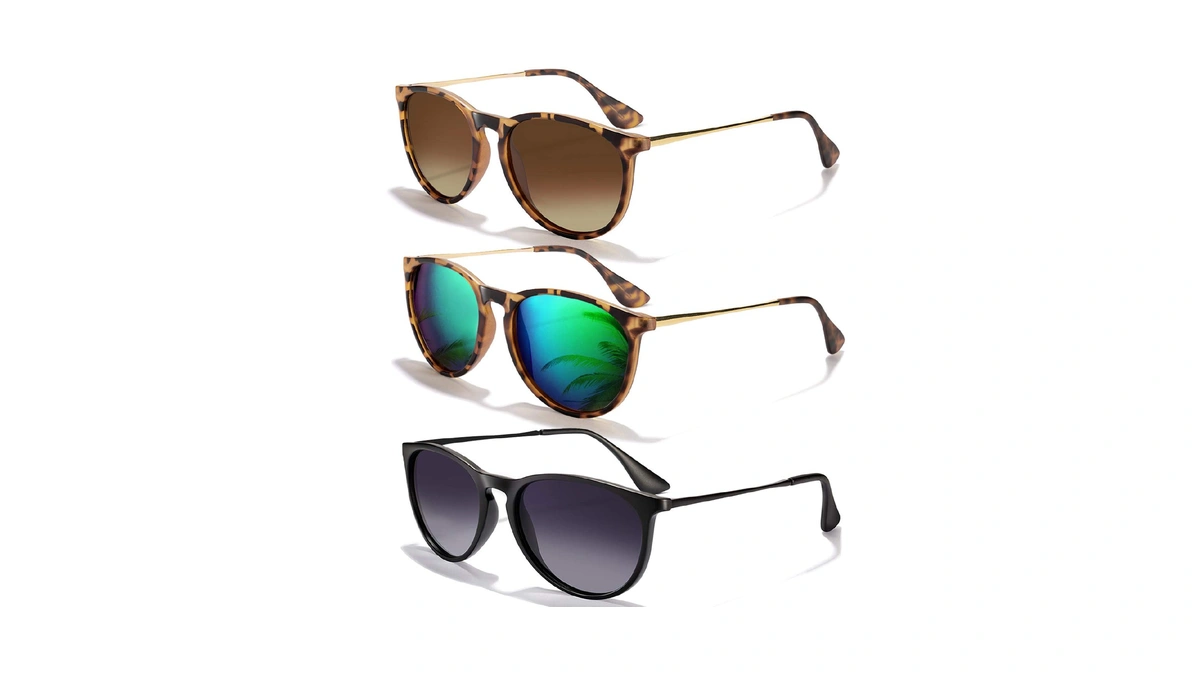 Chbp Sunglasses Womens Men Polarized Uv Protection Trendy Vintage Retro