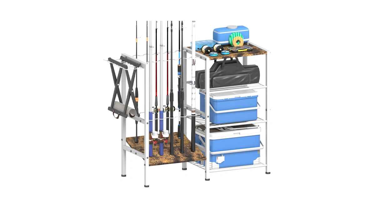 Tigerden Fishing Rod Holders For Garage, Fishing Pole Holder Stand