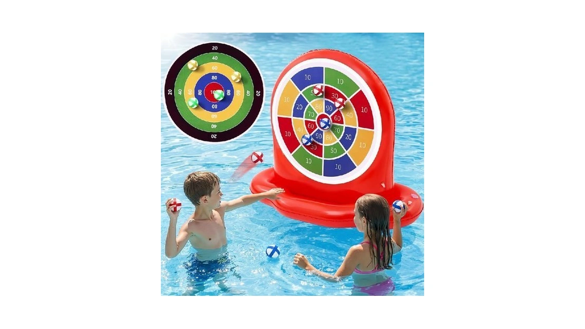 Pool Toys For Kids, Inflatable Dart Board Toss Water Game,