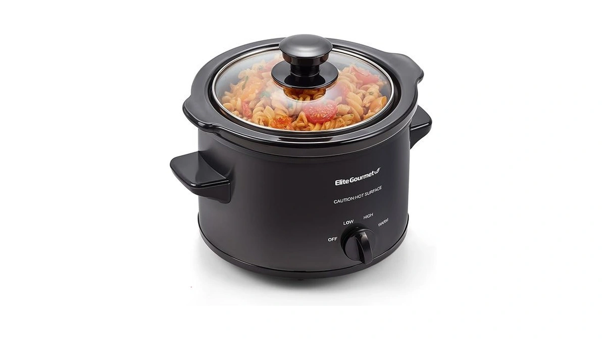 Elite Gourmet Mst-250xbx Electric Ceramic Slow Cooker, 1.5 Qt, Black