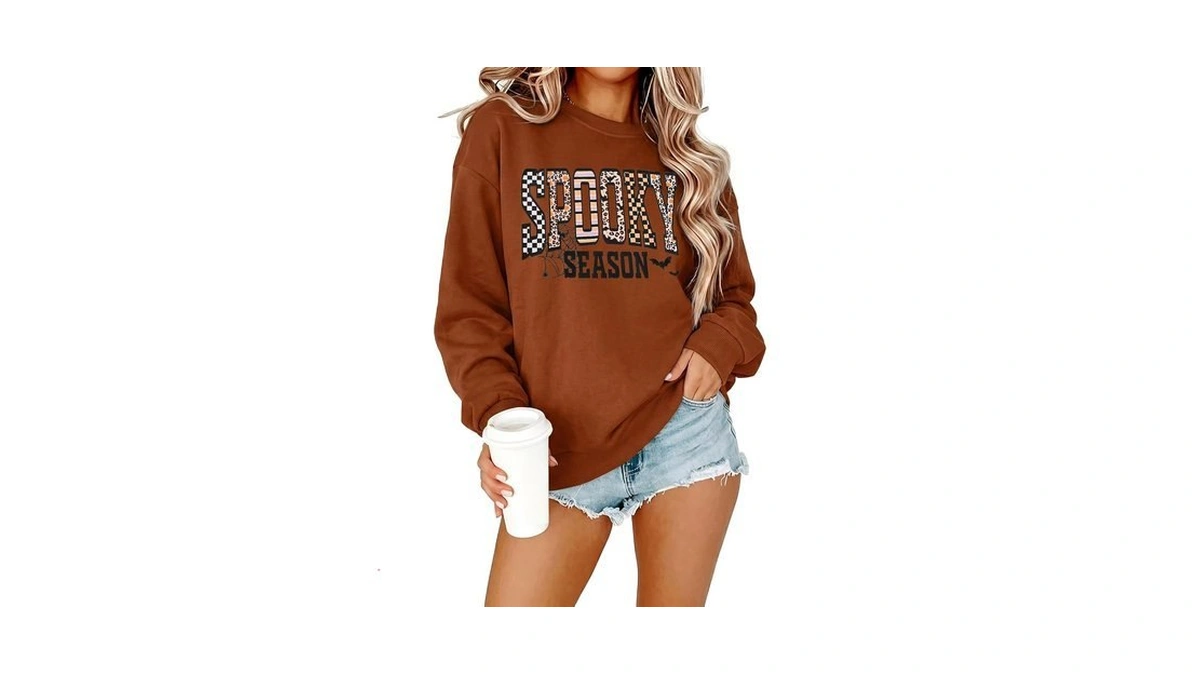 Halloween Sweatshirts For Women : Spooky Season Ghost Sweatershirt