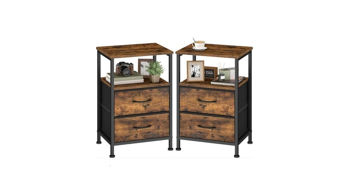 Songmics Nightstand, Bed Side Table, End Table With 2 Drawers