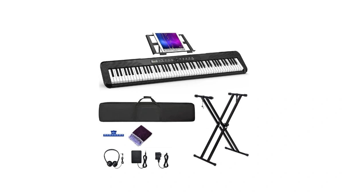 88 Key Digital Piano, Semi Weighted Electronic Keyboard Piano With