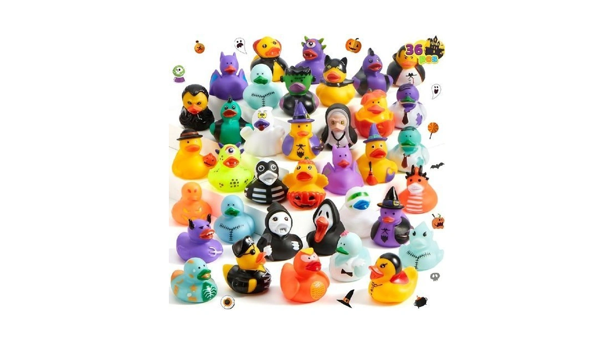 Joyin 36 Pcs Halloween Ducks Bath Toys, Rubber Ducks Bulk