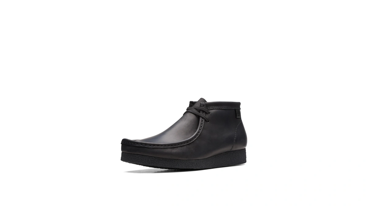 Clarks Mens Shacre Ankle Boot, Black Leather, 7 Us