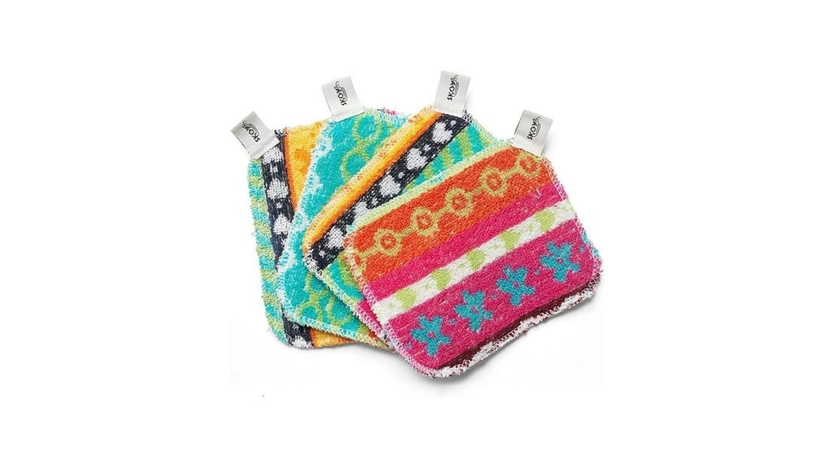 Skoy Scrub, 4-pack Reusable, Non-scratching Dish Scrubber For Kitchen And