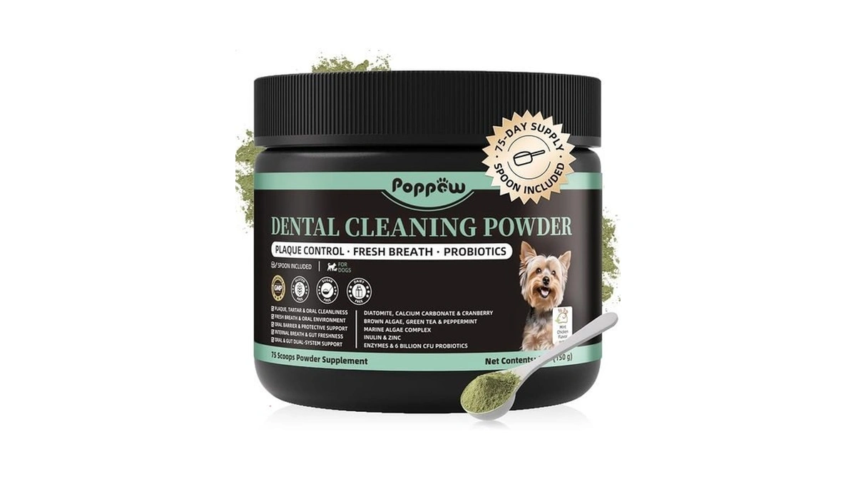 Dog Dental Powder, Teeth Cleaning Powder, Plaque & Tartar Off,