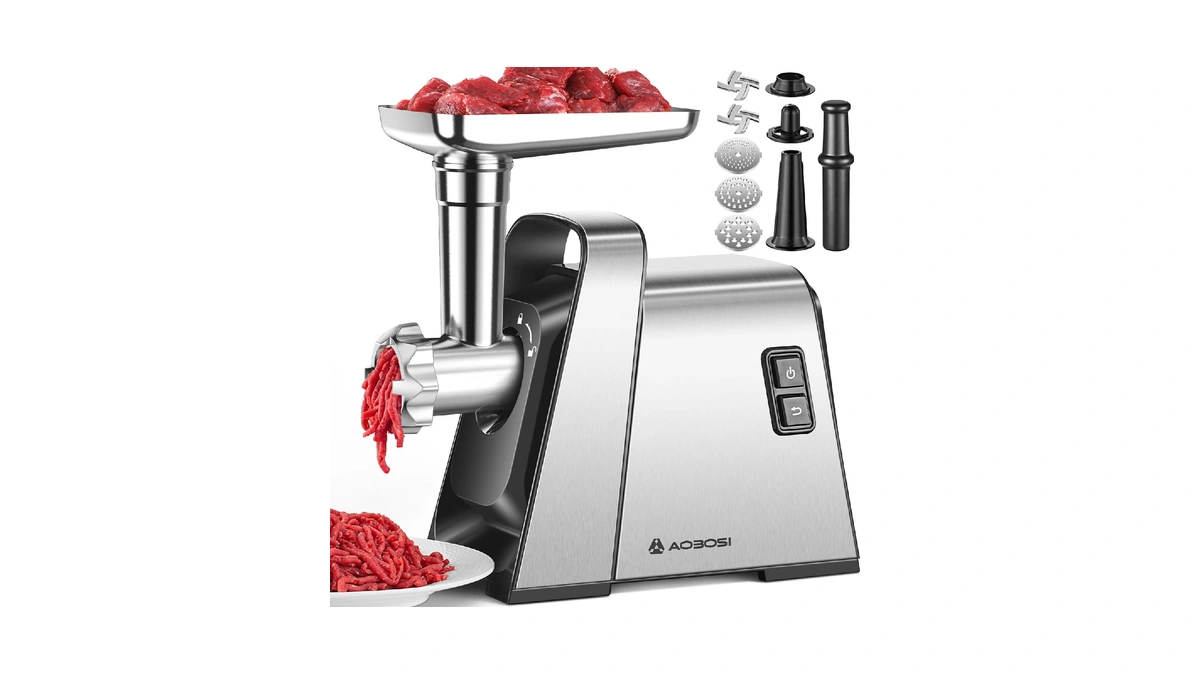 Aaobosi 3-in-1 Electric Meat Grinder, 3000w Max Sausage & Kibbe