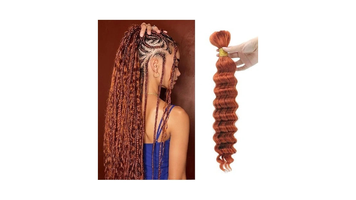 Iximii 350 Human Hair Braiding Hair 18 Inch 100g Ginger