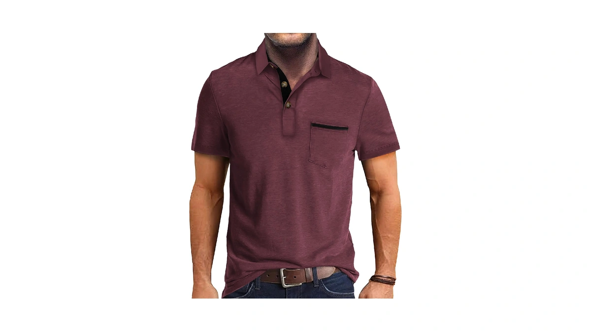 Mens Fashion Polo Shirts Cotton Classic Short Sleeve Lightweight Button