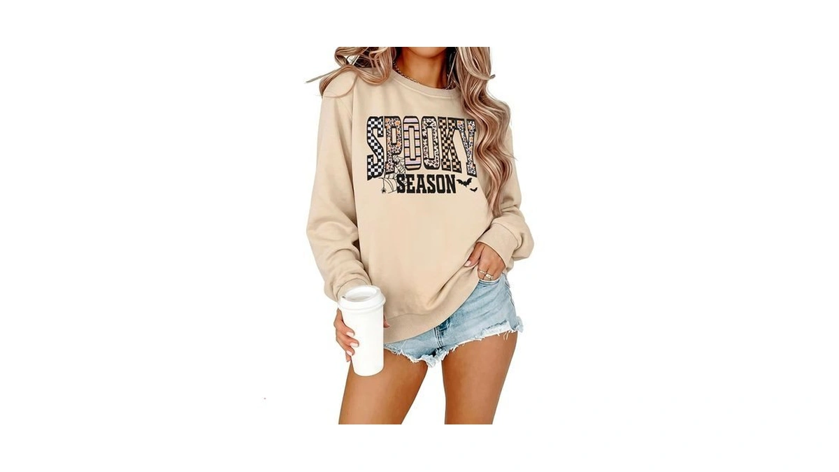 Halloween Sweatshirts For Women : Spooky Season Ghost Sweatershirt