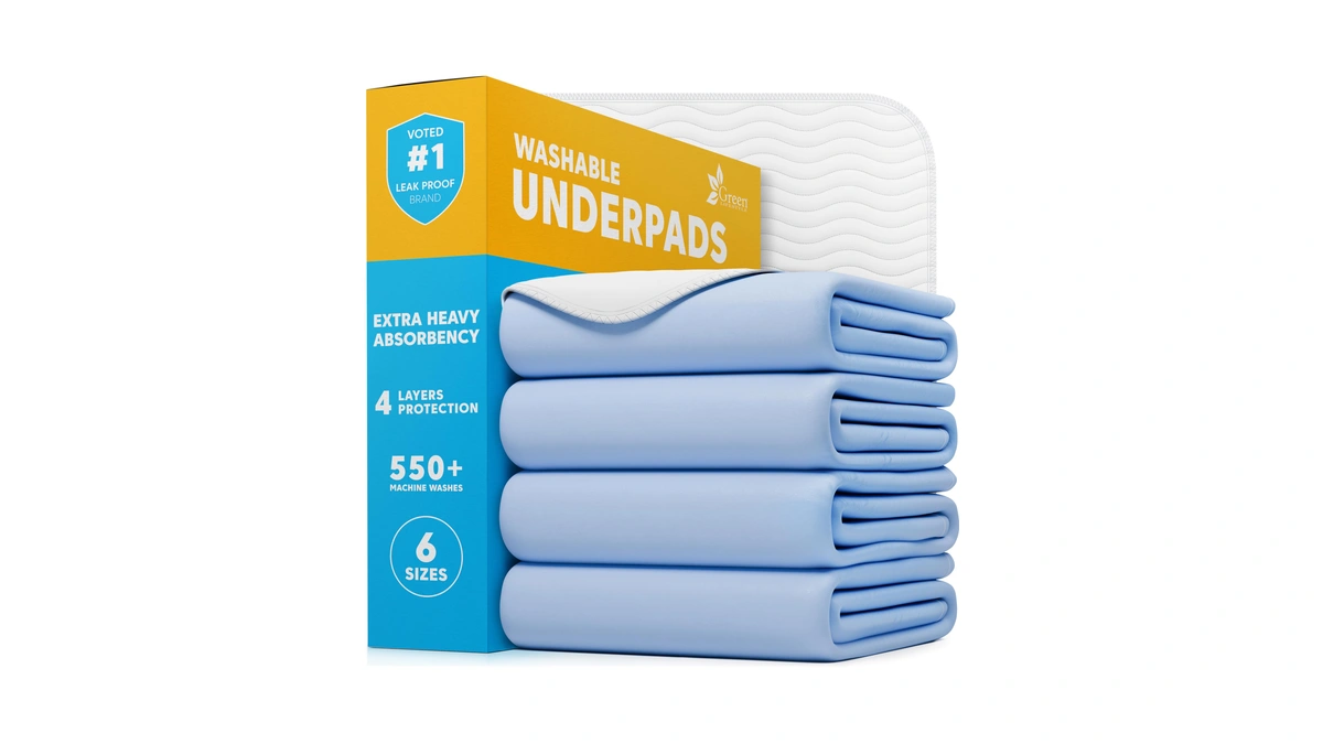 Green Lifestyle Washable Underpads - Large Pads For Use As