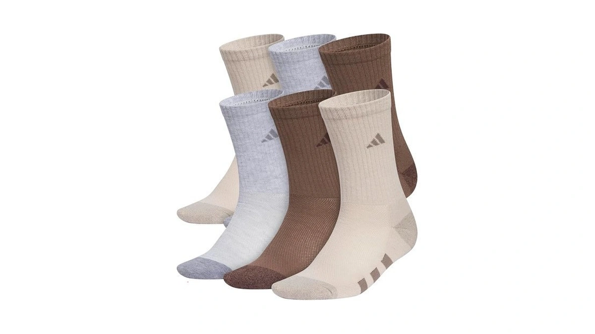 Adidas Kids Cushioned Crew Socks For Boys & Girls (6