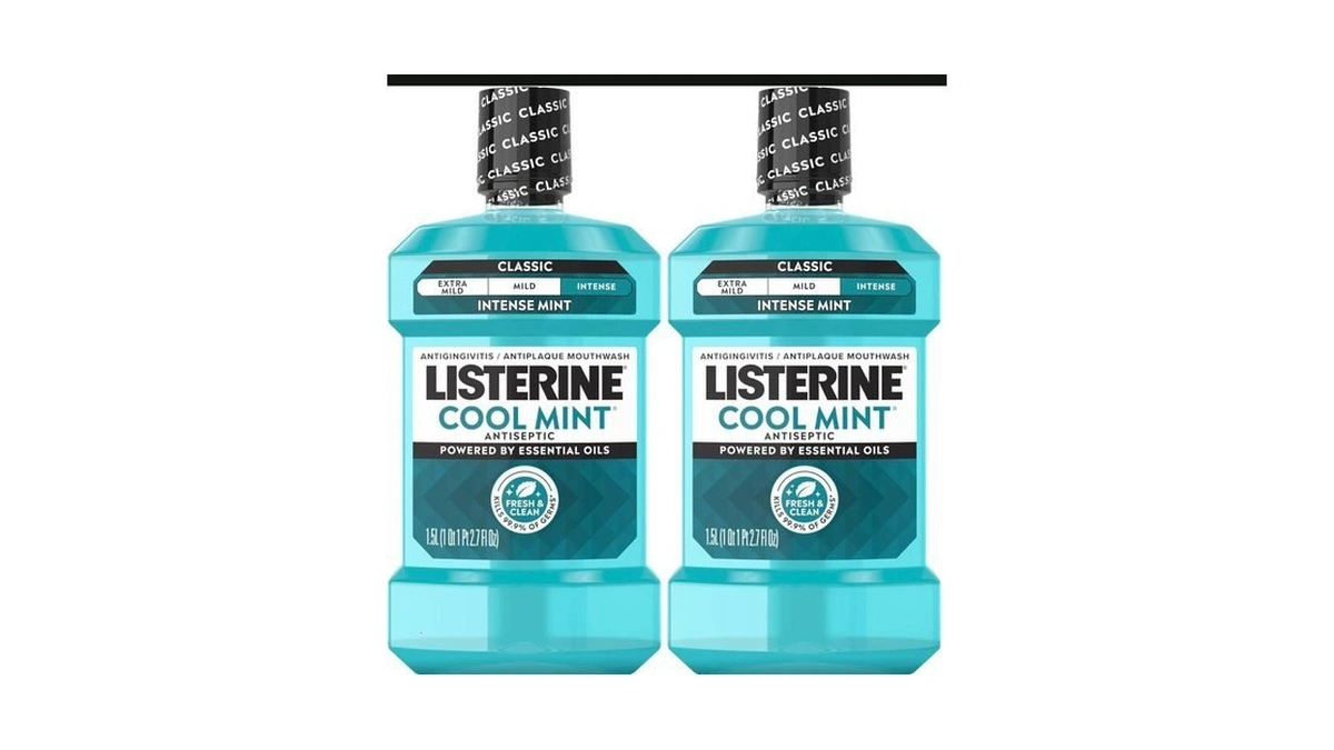 Listerine Cool Mint Antiseptic Mouthwash, Daily Oral Rinse Kills 99%