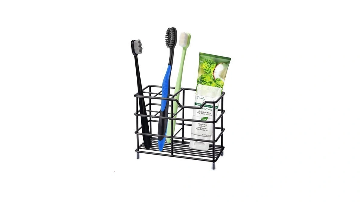 Urbanstrive 304 Stainless Steel Bathroom Toothbrush Holder Toothpaste Holder Stand