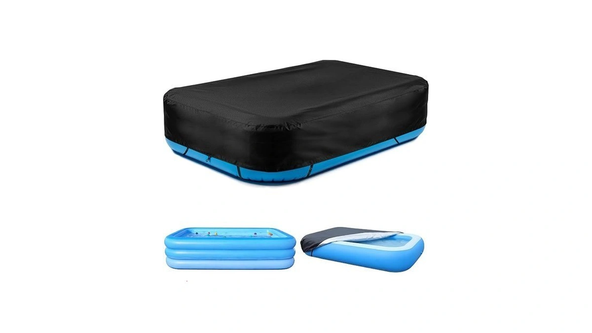 Inflatable Pool Cover, Rectangular Pool Covers Fits Blow Up Pool