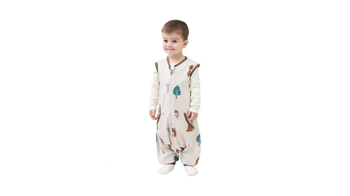 Homeal 0.5tog Toddler Sleep Sack With Legs, Brown Bear Sleeve