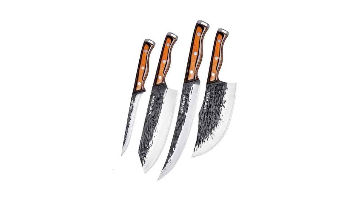 Naitesen 4pcs Hand Forged Butcher Knife And Kitchen Knife 2