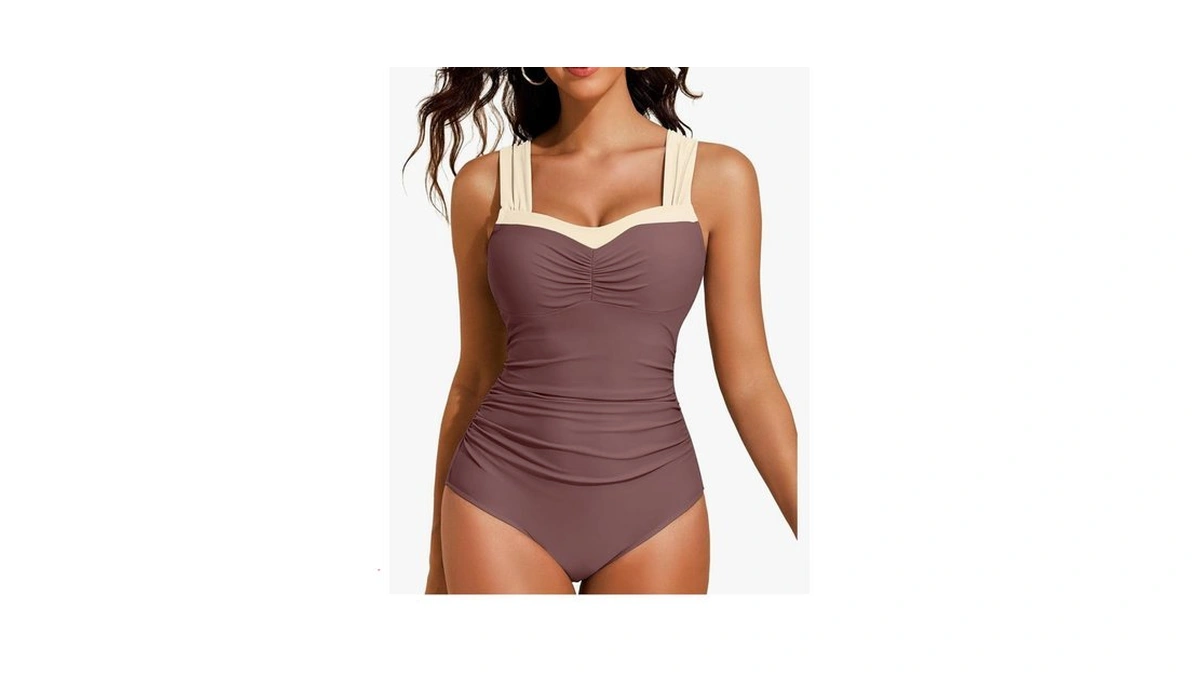 Huskary One Piece Swimsuit For Women Bathing Suits Ruched Push