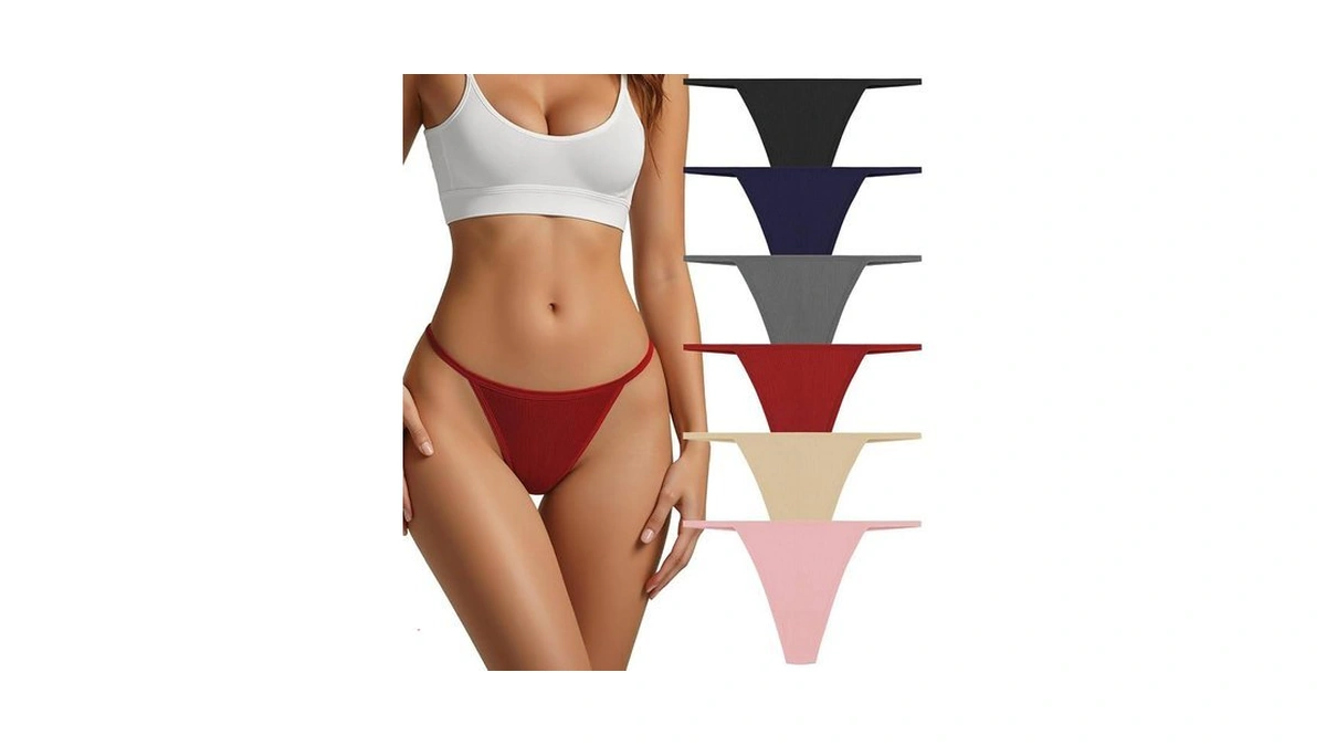 Pnqunz Cotton Thongs For Women G-string Breathable Underwear Low Rise