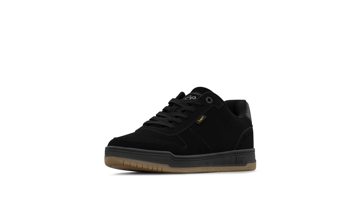 Lee Men's Specter Retro Court Fashion Sneaker, Black Mono/gum, 11