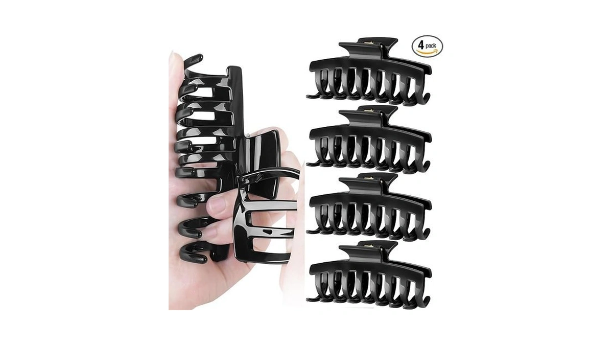 Tocess Nylon Hair Claw Clips: Flexible & Unbreakable Safe Large
