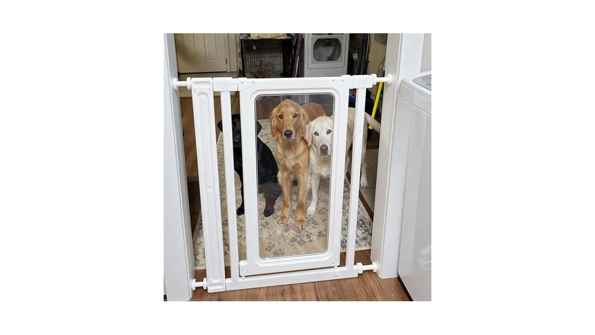 Auto Close Baby Gate For Stairs And Doorways, Pressure Mounted